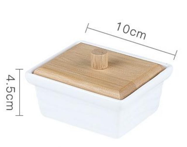 KHAY SỨ TRẮNG ĐẾ TRE ĐỰNG MỨT