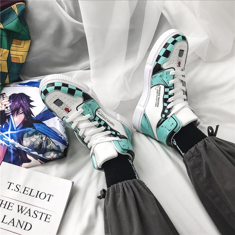 [Mã FACBGO245 giảm 10K đơn bất kì] Giày Thể Thao Cổ Cao Họa Tiết Hoạt Hình Size 35-44 Demon Slayer # Air Force 1 | BigBuy360 - bigbuy360.vn
