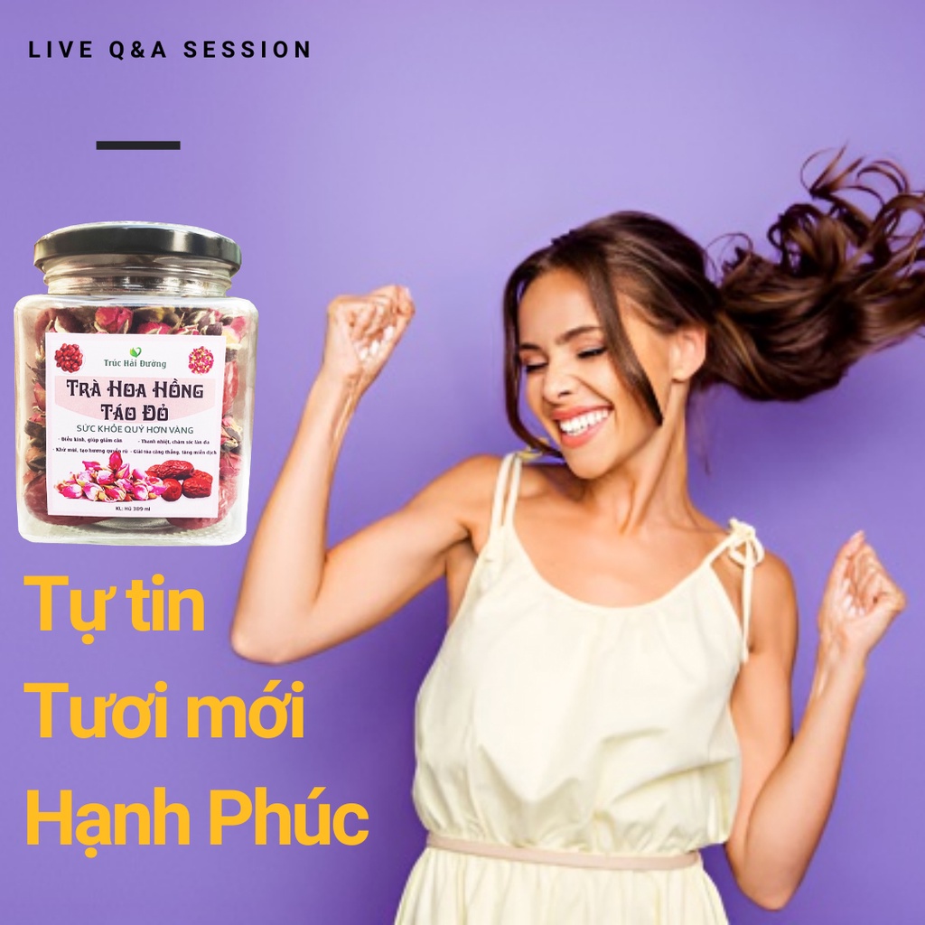 ✅[HÀNG CAO CẤP] Trà Hoa Hồng Giang Tây Và Táo Đỏ Chăm Sóc Da, Khử Mùi, Ngăn Tiết Mồ Hôi, Detox,Thải Độcc