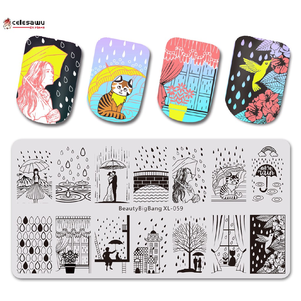 [Hàng mới về] Tấm in hình trang trí móng tay xinh xắn