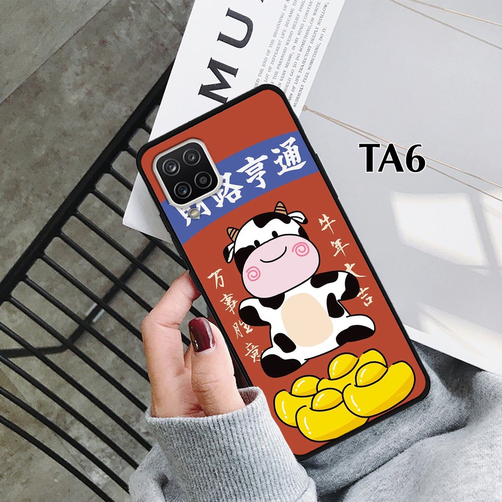 Ốp điện thoại Samsung A12 - Samsung A22  mặt lưng in hình bò sữa đáng yêu, chống va đập, chống bẩn, cực xinh