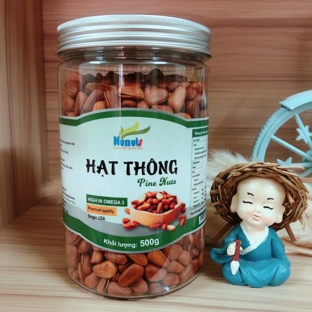 Hạt Thông Còn Vỏ Mỹ Nunuts [500gr] - Hạt Dinh Dưỡng, Không Tẩm Ướp, Không Chất Bảo Quản, Ăn Liền