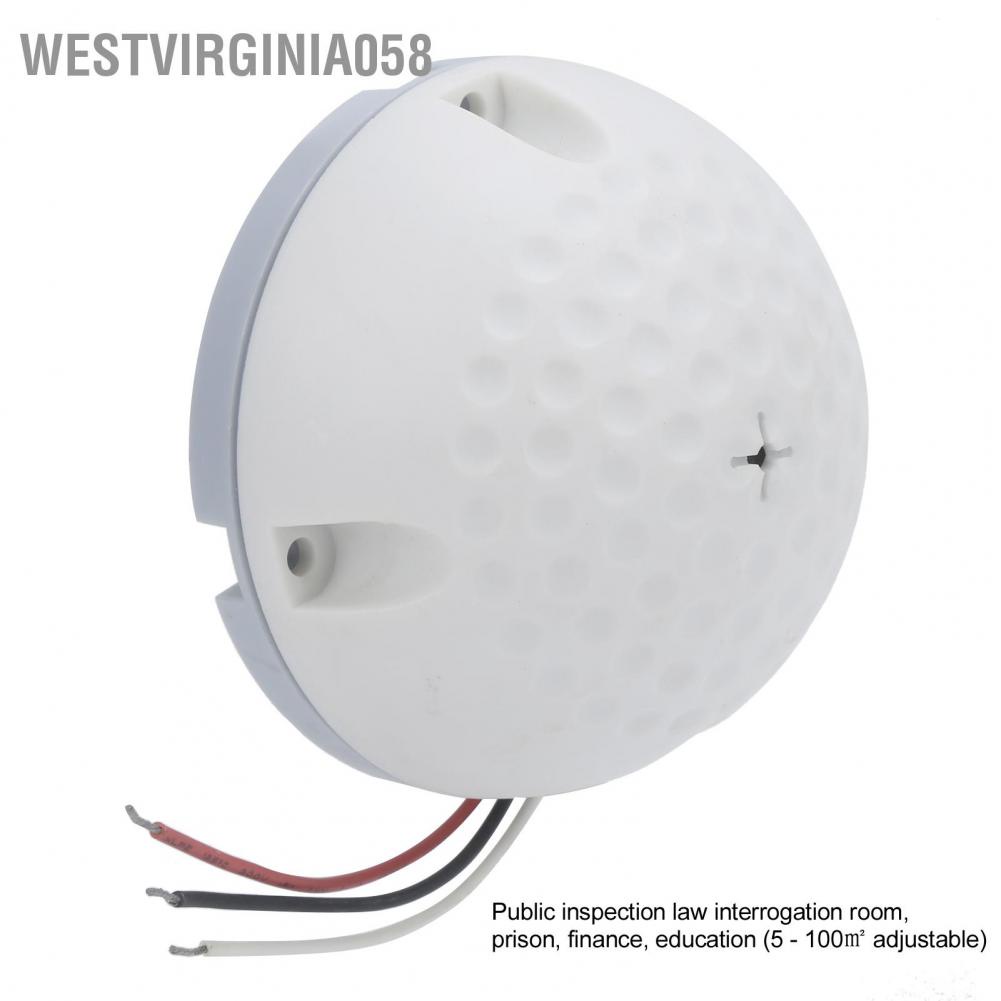Westvirginia058 Westvirginia058 DC 12V Camera quan sát Micrô loại nửa bóng Giảm tiếng ồn động cực nhạy cho an ninh