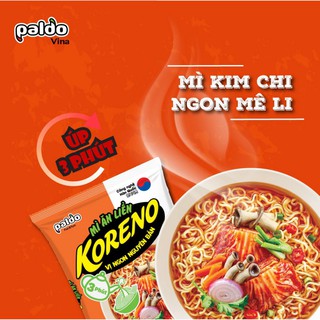 1 thùng 30 gói Mì Cay nước Koreno vị ngon nguyên bản Vị Kim chi/ Vị bò cay, mì ăn liền sợi nhỏ