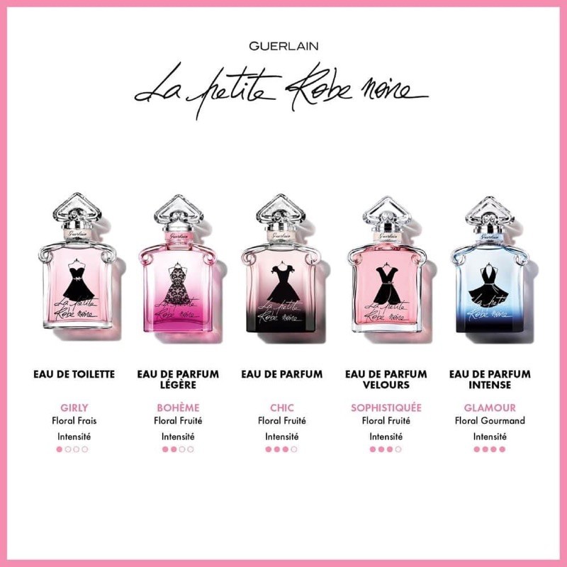 Mẫu thử nước hoa Guerlain La Petite Robe Noire Ma Rose Velours/Ma Premiere edp 1ml/ Nina Rose Nina Ricci edt 1.5ml