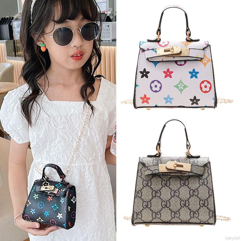 Túi đeo chéo phối dây xích thời trang dễ thương cho bé gái