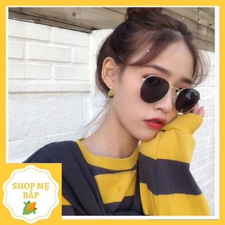 Kính Râm Ulzzang ❤️FREESHIP❤️Kính Ulzzang Ngố Râm Đen Gọng Vàng❤️HÀNG HOT❤️