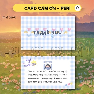 (deal sốc 9k) 100 card thank you giá rẻ, name card, phiếu cảm ơn khách hàng dành cho shop size 9x5cm