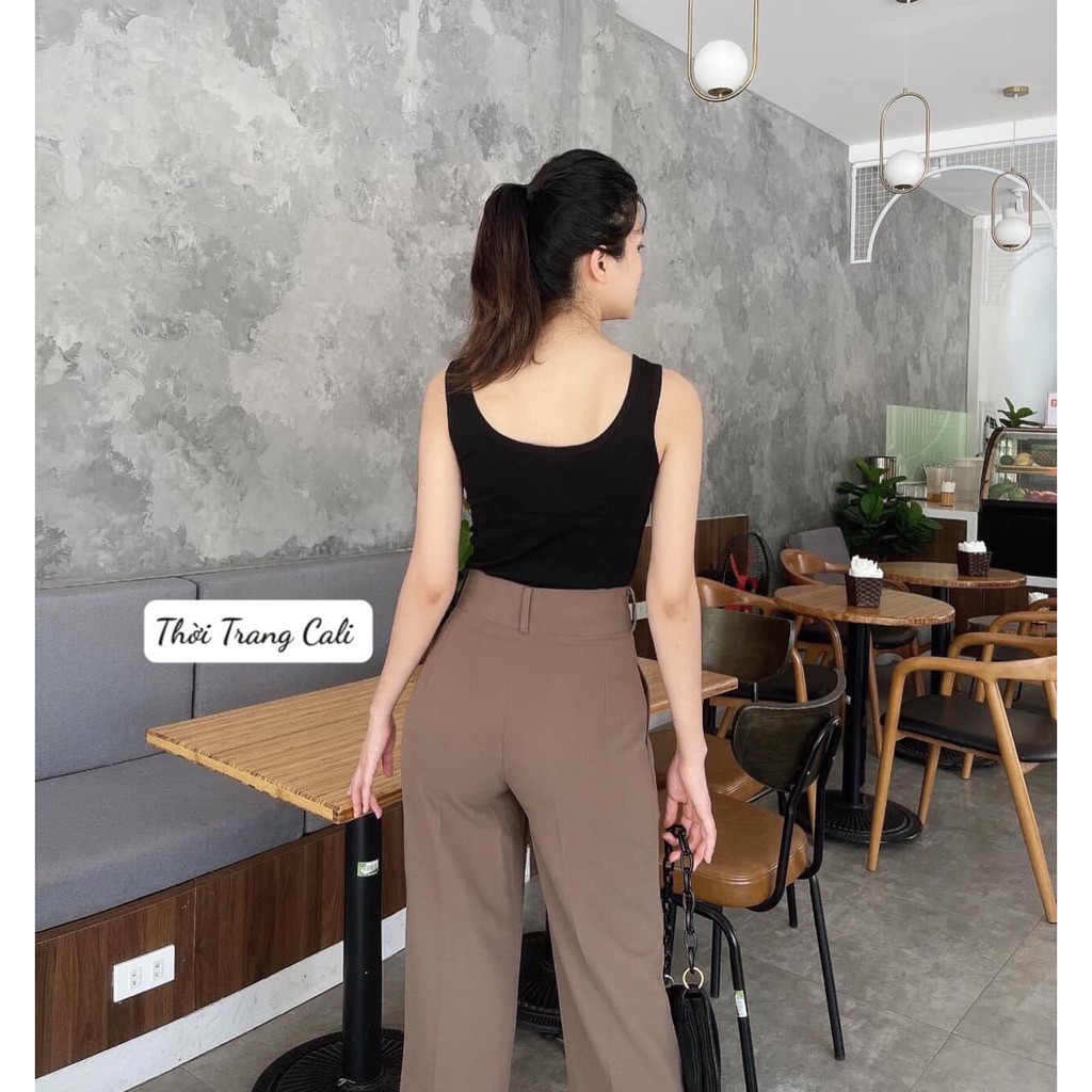 Quần ống rộng nữ lưng cao đẹp dễ phối đồ.OX38 | BigBuy360 - bigbuy360.vn