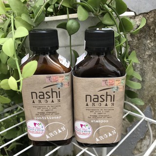 Dầu gội xả phục hồi tóc hư tổn Fanola Nashi Argan 200mlx2