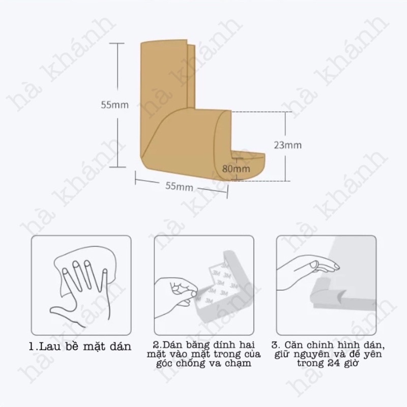 Bộ 4 miếng bọc góc bàn an toàn cho bé