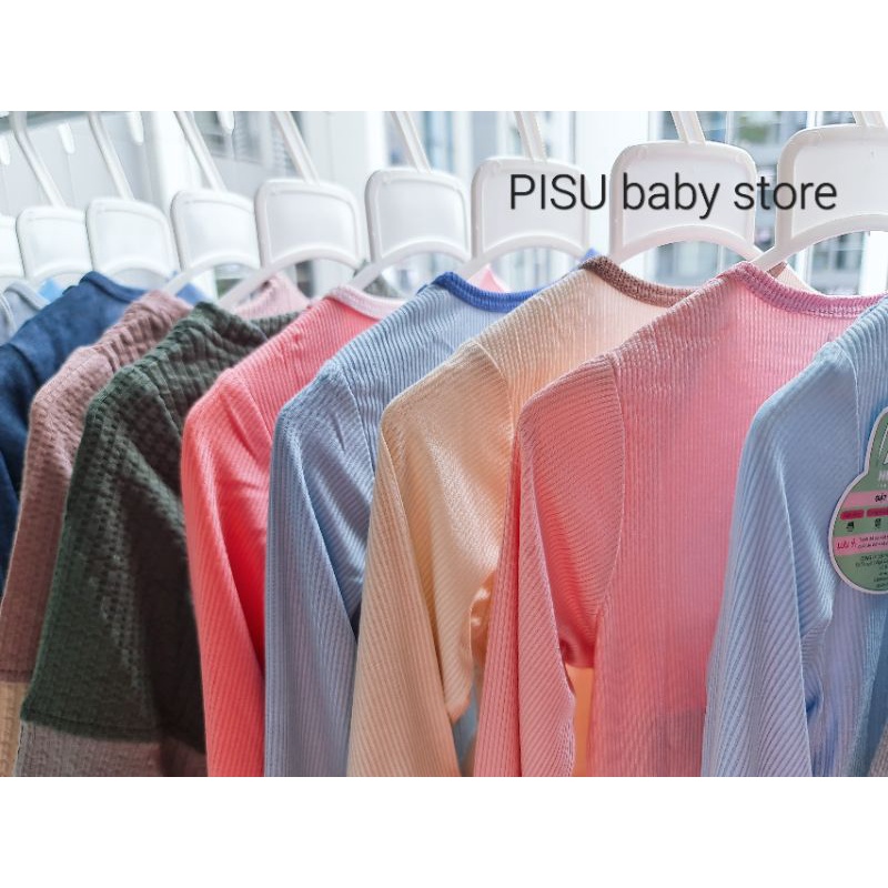 Lil little love - Bộ dài tay điều hòa thu đông vải tăm cho bé 9m-4y