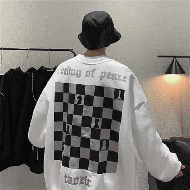 Áo hoodies sweater nam nữ hình cờ vua HOTTREND FORM RỘNG SIÊU ĐẸP , HOT 2021