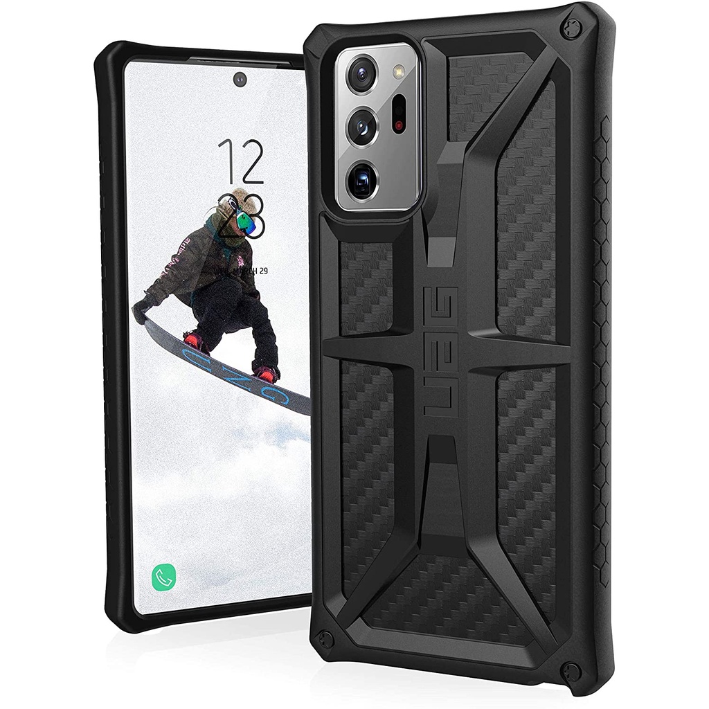 Ốp điện thoại UAG sợi carbon sần sùi cho Samsung Note 20 Ultra S20 Utra Casing Note 10 Plus Note20 S20+