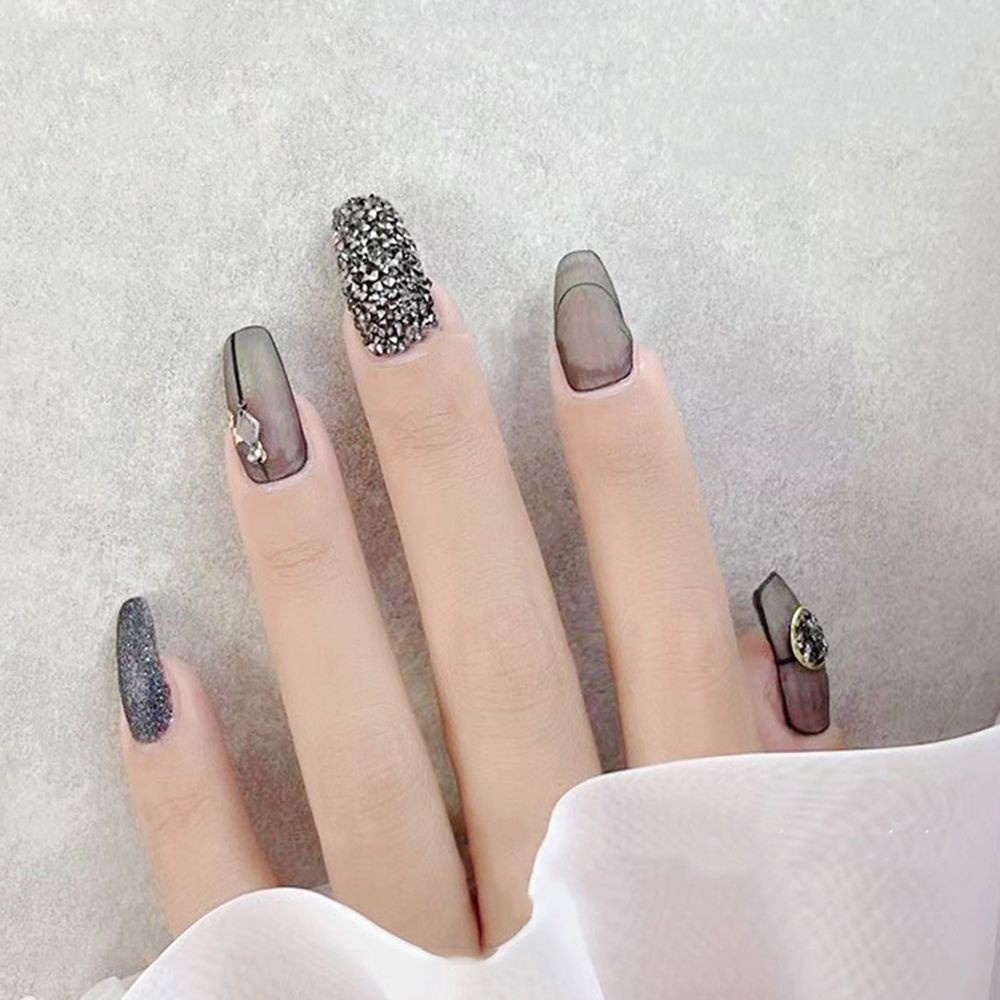 [Hàng mới về] Phụ Kiện Đá Kim Cương Lấp Lánh Nhiều Màu Sắc Trang Trí Móng