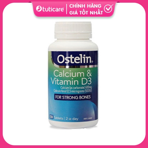 Hộp Canxi dành cho bà bầu Ostelin Vitamin D và Calcium 130v❣️𝐓𝐔𝐓𝐈𝐂𝐀𝐑𝐄❣️❣️