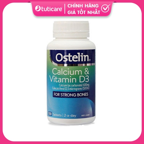 Hộp Canxi dành cho bà bầu Ostelin Vitamin D và Calcium 130v❣️TUTICARE❣️❣️