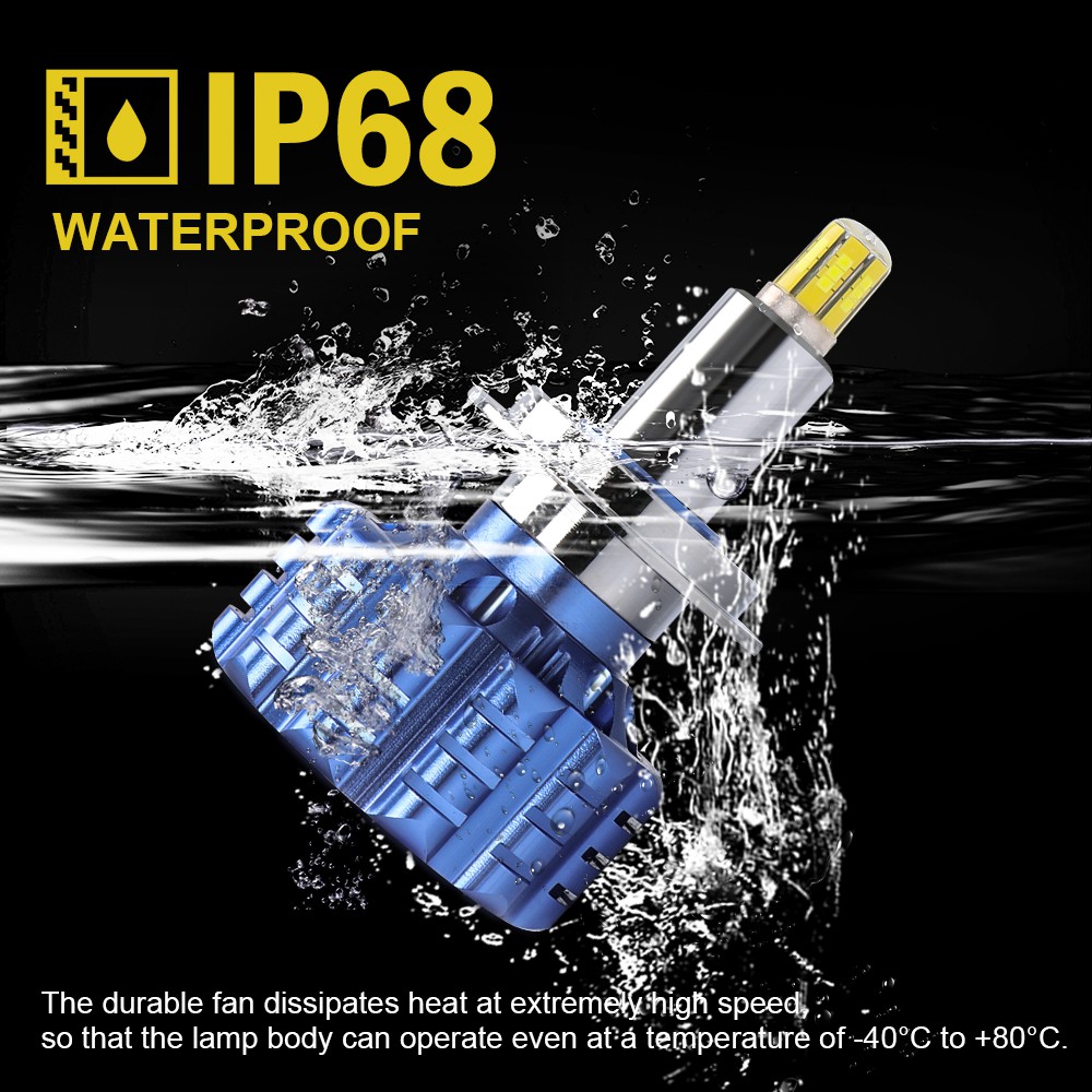 Đèn pha bóng LED chùm tia thấp H1 LED H7 H11 HB3 / 9005 HB4 / 9006 chiếu sáng 360 độ cho xe hơi