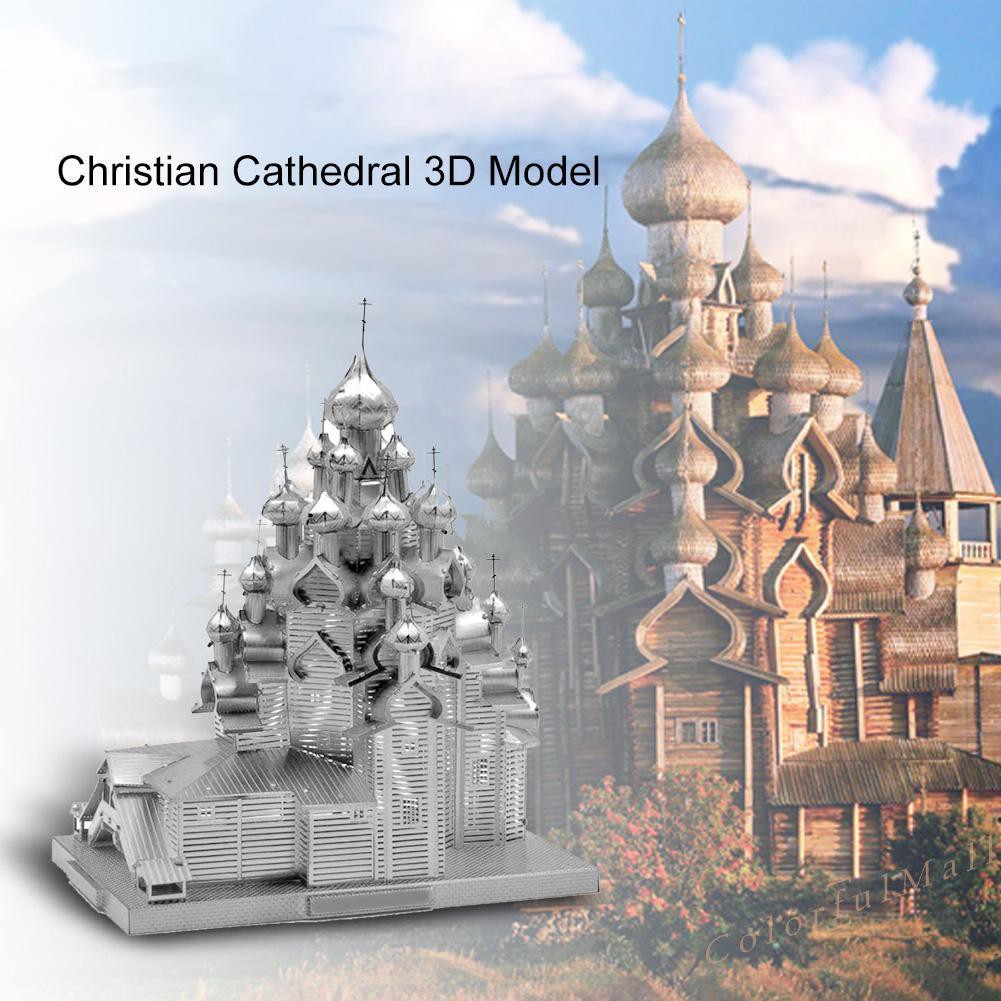 ★3D Metal Puzzle Christ Church Cathedral Dublin DIY Laser Cut Jigsaw Model