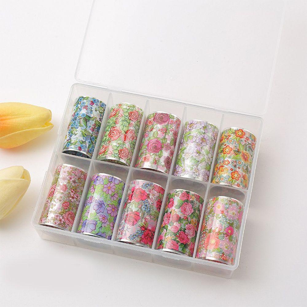 Miếng Dán Trang Trí Móng Tay In Hoa Nhiều Màu Thời Trang