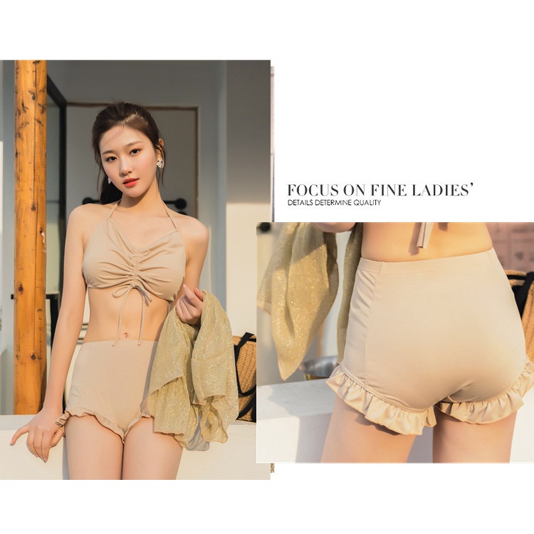 Bộ Đồ Bơi Ba Mảnh Dài Tay Thời Trang Nữ