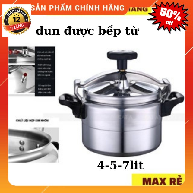 Nồi Áp Suất Đa Năng Fujika- Dung tích 4L- 5L-7L -Dùng Được bếp từ-Nấu Cháo -Hầm Xương -Tiết Kiệm Thời Gian -BH 12 Tháng