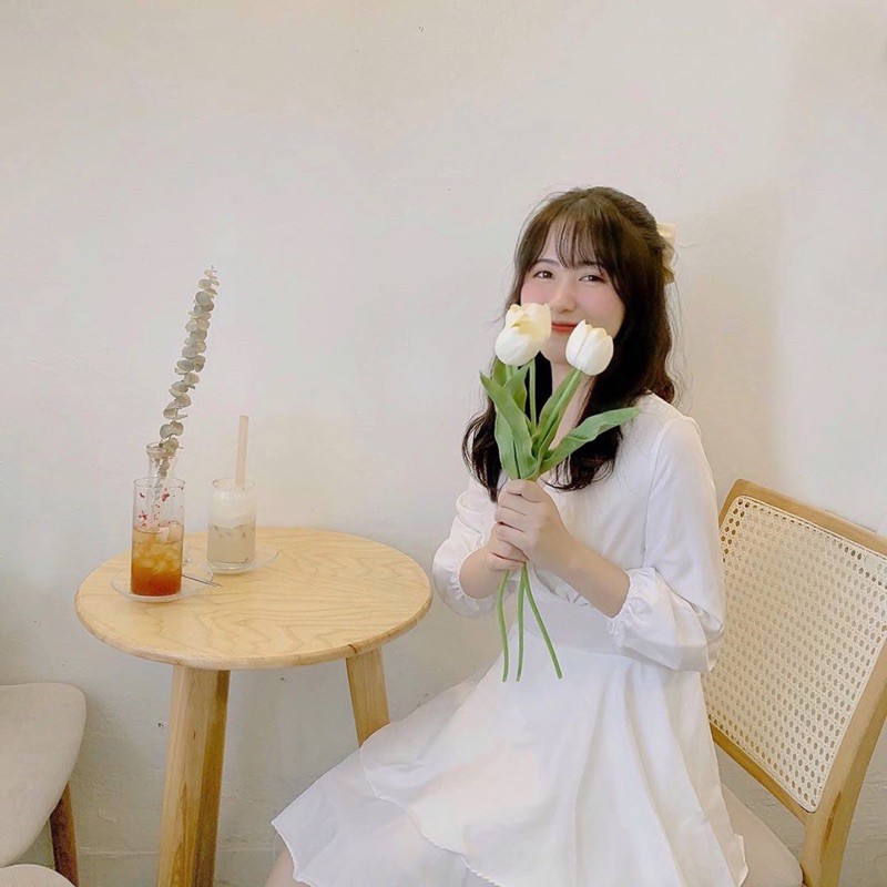 (CLIP THẬT) Đầm babydoll dự tiệc trắng 2 tầng | BigBuy360 - bigbuy360.vn