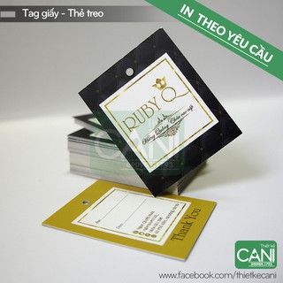 500 cái tag 4.5x5.5cm in theo yêu cầu _ Tag giấy treo quần áo _ In theo thiết kế riêng, in theo logo riêng