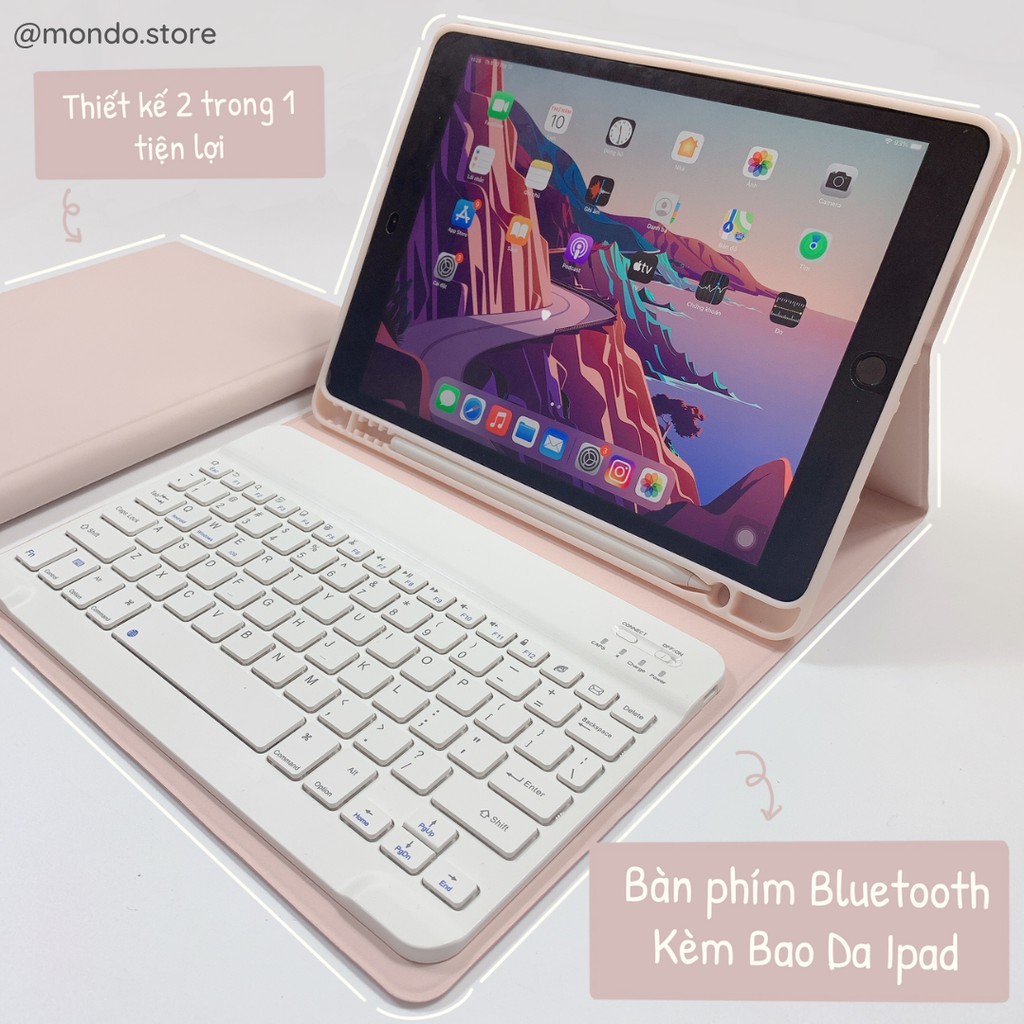 Bao Da iPad Cao Cấp Kèm Bàn Phím Bluetooth Chính Hãng