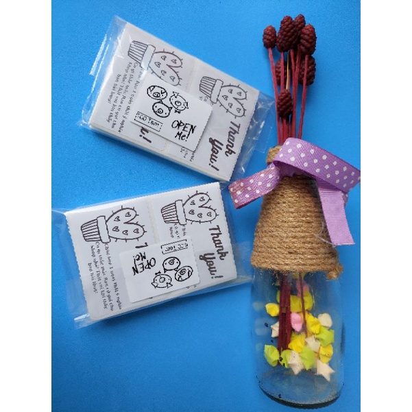 100 Tem Cảm Ơn Khách Hàng Thank You Kích thước 7x5cm