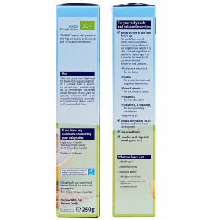 (4M+) Bột ăn dặm HiPP sữa Chuối, Đào - 250g