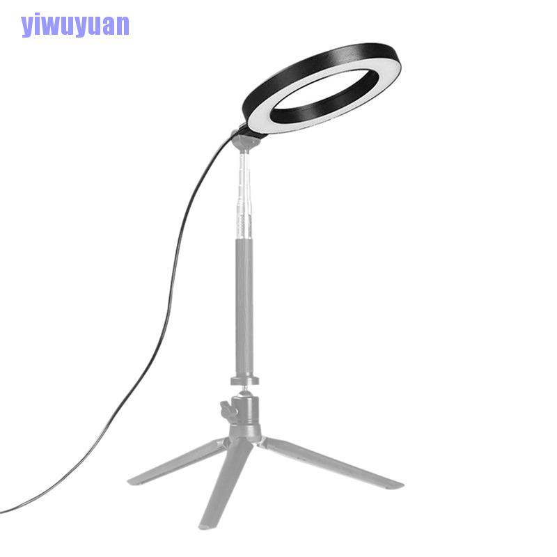 Đèn Led Tròn 6 "5500K Có Thể Điều Chỉnh Độ Sáng Cổng Usb Hỗ Trợ Quay Video / Livestream Cho Điện Thoại