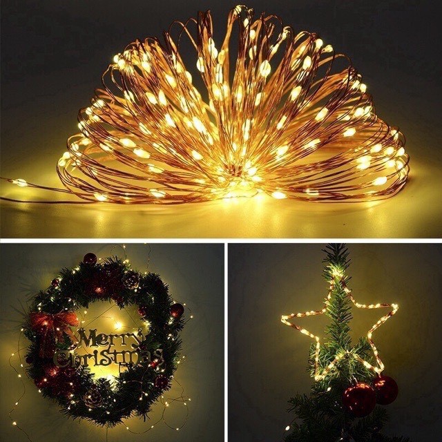 Đèn Led đom đóm 1-3M nhiều màu KÈM PIN đèn fairylight Kiểm Tra Kĩ trước khi giao hàng Đèn trang trí tiện dụng Có BH