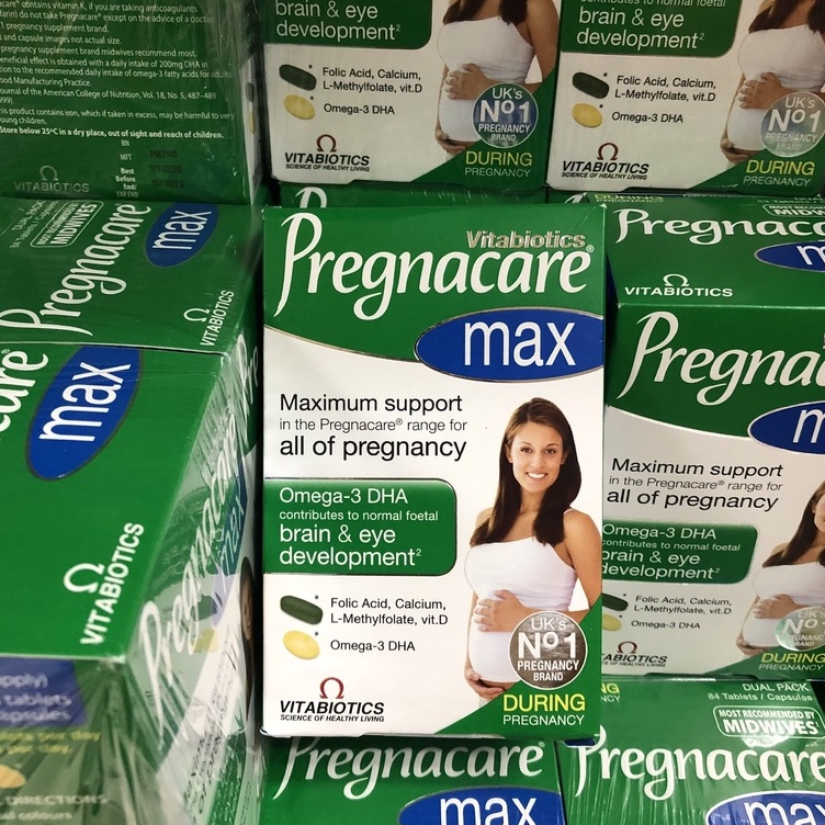 Pregnacare Max - Vitamin Tổng Hợp Cho Mẹ Bầu - Đầy đủ Sắt, Acid Folic và Omega - Hộp 84 viên