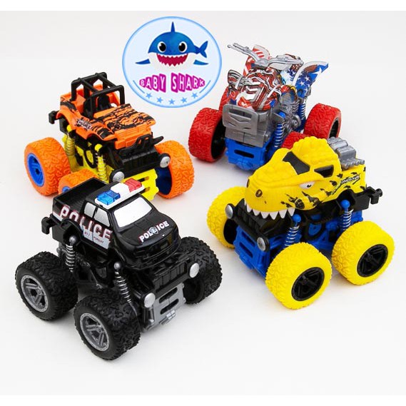 Xe ô tô địa hình, xe quái xế đẩy đà bánh to nhiều màu sắc, bền bỉ, chạy rất xa