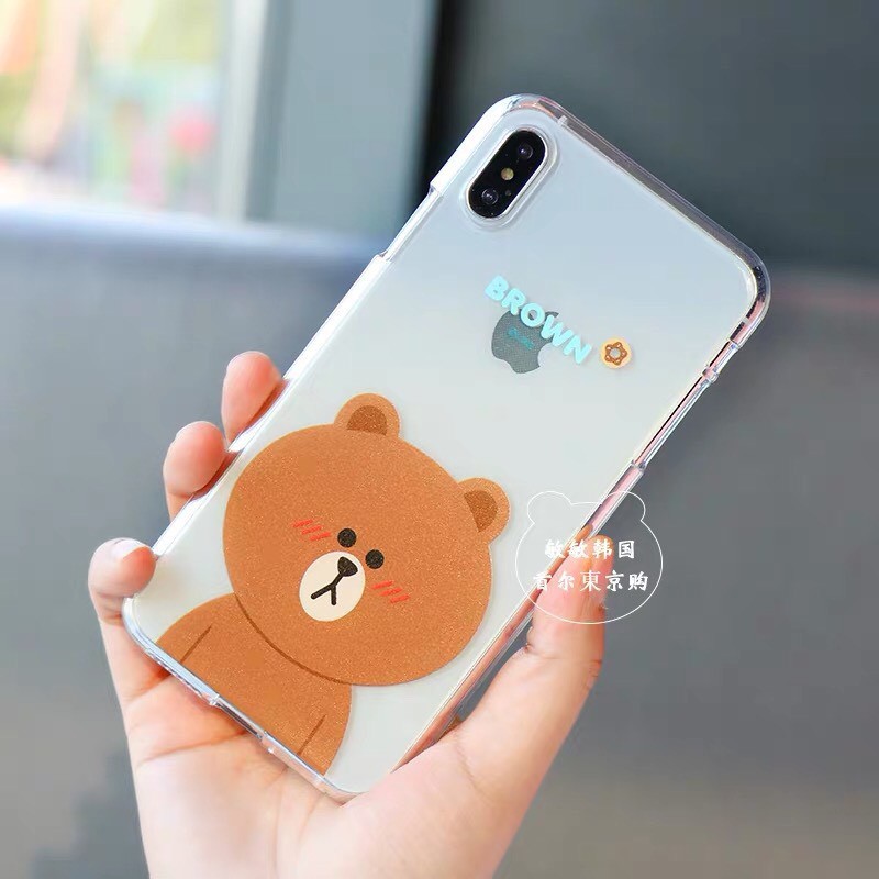 🌸VIDEO THẬT🌸 Ốp Lưng Đôi iPhone Trong Suốt Thỏ Cony Gấu Brown iPhone 6/6s/6plus/6splus/7plus/8plus/x/xs/xsmax/11/11proma