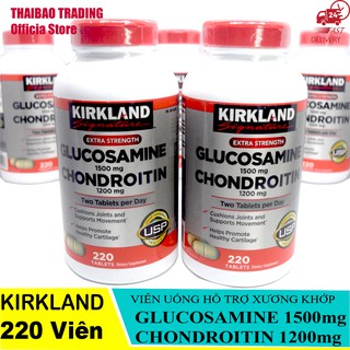 [MẪU MỚI] VIÊN UỐNG HỖ TRỢ XƯƠNG KHỚP GLUCOSAMINE 1500G VÀ CHODROITIN 1200MG KIRKLAND, 220 VIÊN