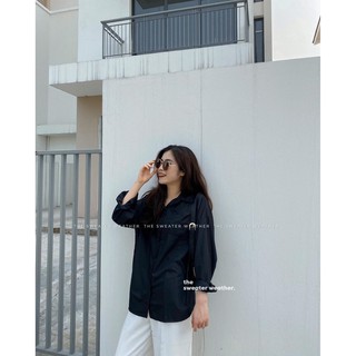 Sơ mi trơn oversize TSW (ảnh thật)