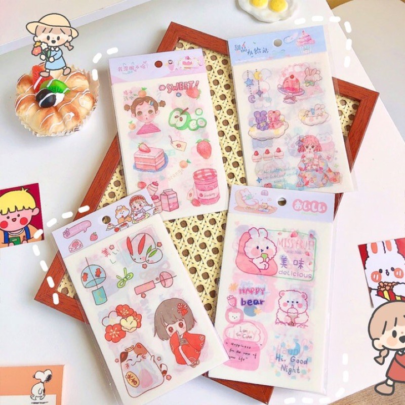 Bộ 6 tấm sticker