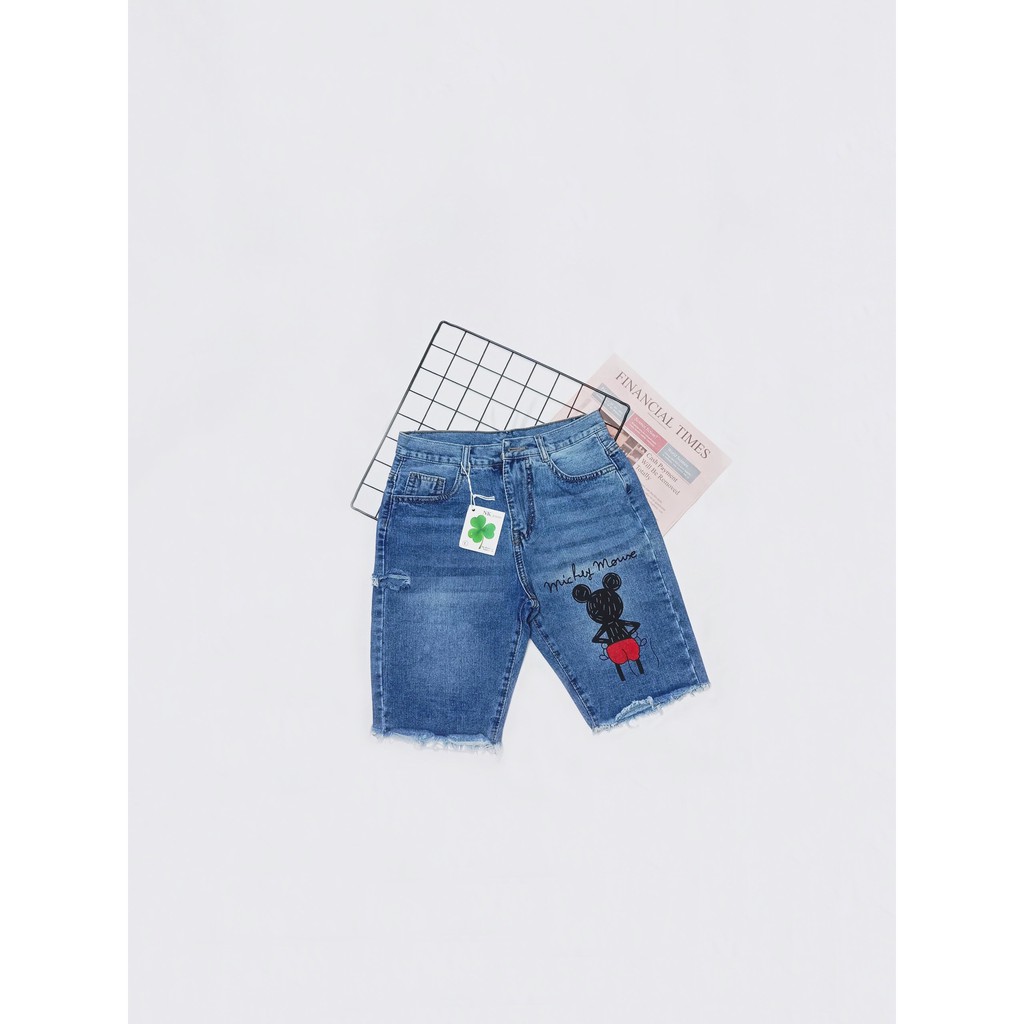 (hình thật) Quần jean lửng micky siêu hot trẻ trung sành điệu - TL20