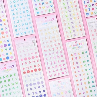 Set 2 Tấm Sticker Alphabet Number