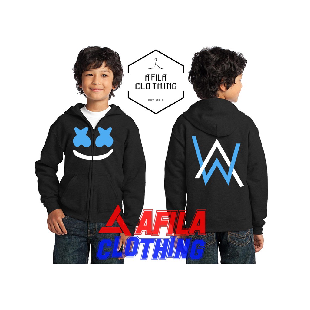 Áo Khoác Hoodie Khóa Kéo In Hình Alan Walker Cho Bé