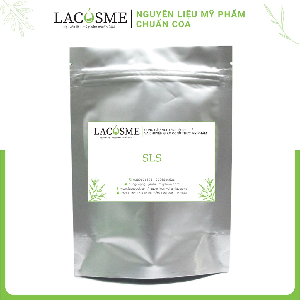 500Gr - 1KG Nguyên liệu mỹ phẩm Sodium Lauryl Sulfate (SLS)