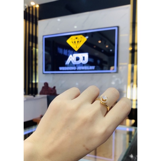 Nhẫn nữ 10k đính đá CZ Cao cấp