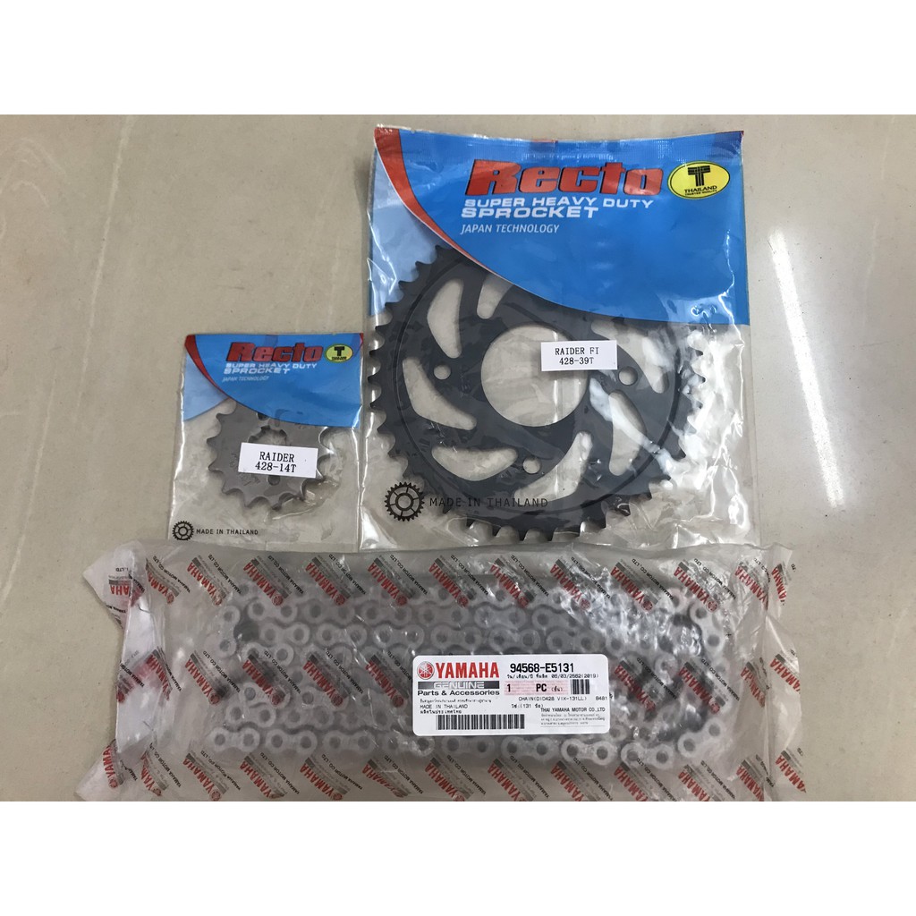 Bộ nhông sên dĩa RaiderFI và Satria (nhông14, dĩa39-Sên TFX(DID) có phốt)