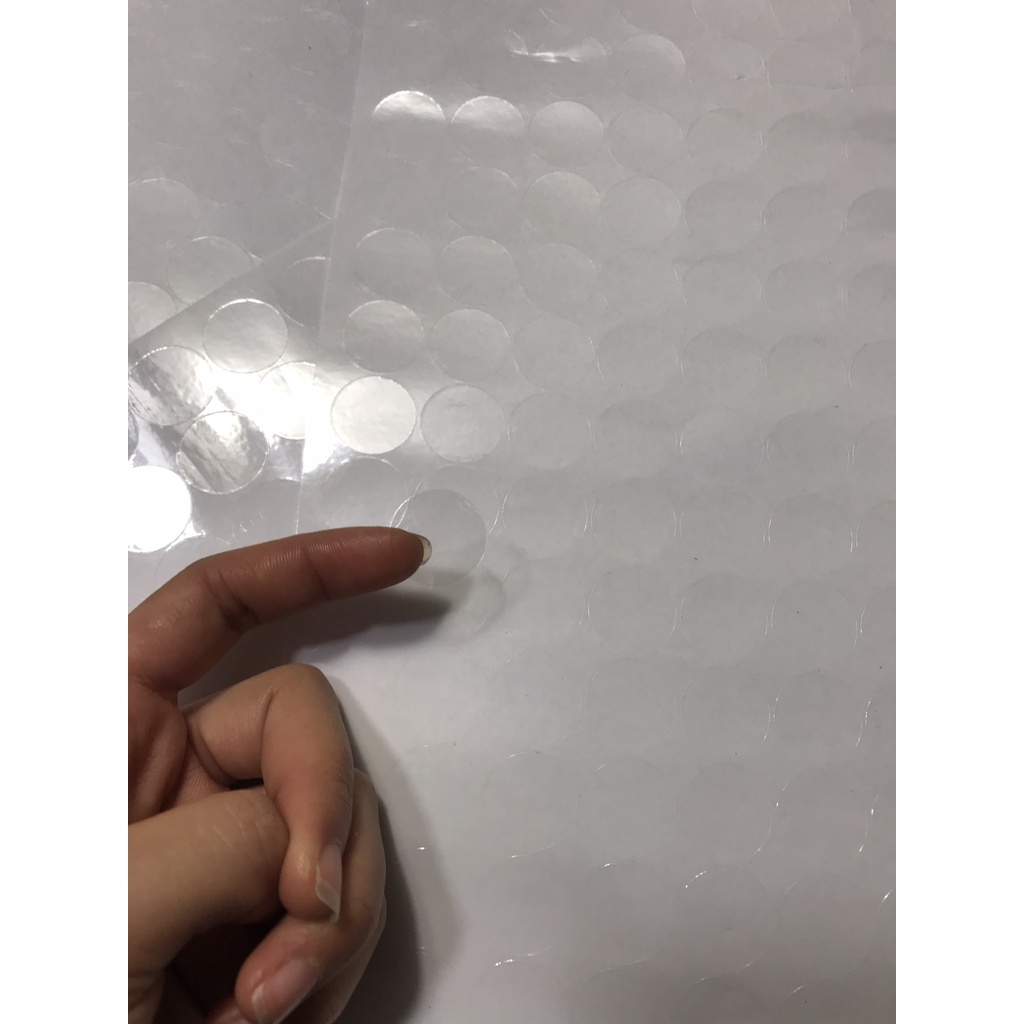 Combo 100 tem niêm phong nilon trong suốt 2cm,3cm,2.5cm,4cm