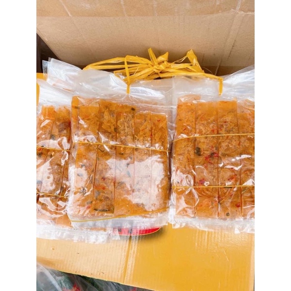 10bịt bánh tráng dẻo tôm cuộn hành phi 45k