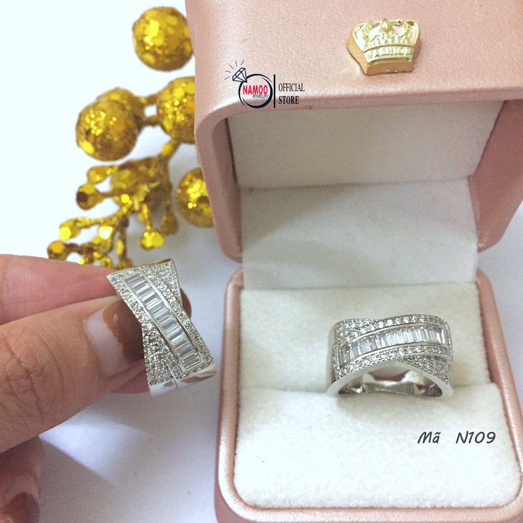 Nhẫn Bạc Nữ Bản To N109 Hàng Loại 1 Đủ Size