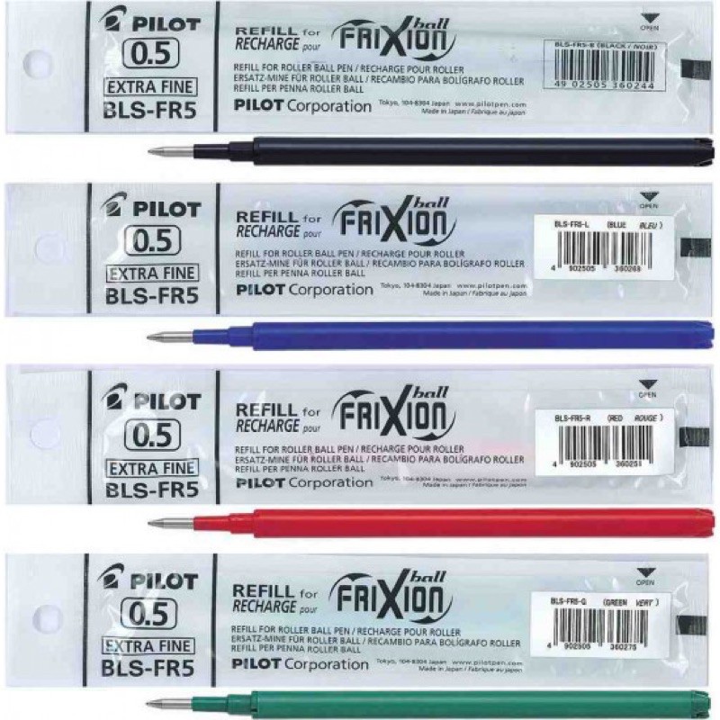 RUỘT THAY CHO BÚT BI TẨY XÓA ĐƯỢC PILOT FRIXION 0.5mm/ 0.7mm