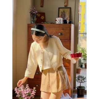 Set áo MIMI - Chân váy xếp ly (có may bigsize)